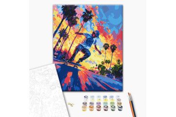 Mal efter tal - Californian skateboarder
