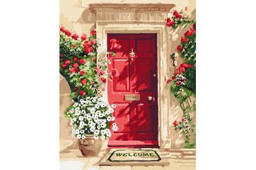 Mal efter tal - Flower door