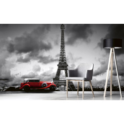 Fototapet - Retro Car In Paris - interiørbillede