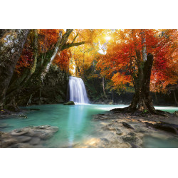 Fototapet - Deep Forest Waterfall
