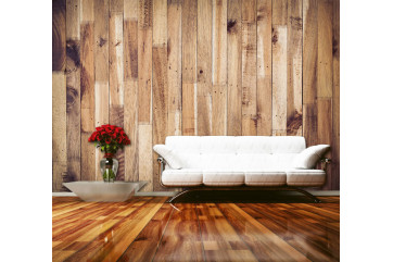 Fototapet - Timber Wall - interiørbillede