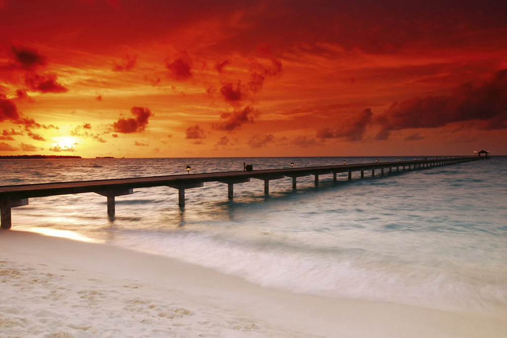 Fototapet - Jetty In Sunset