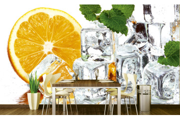 Fototapet - Lemon And Ice - interiørbillede