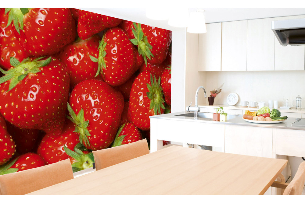 Fototapet - Strawberry - interiørbillede