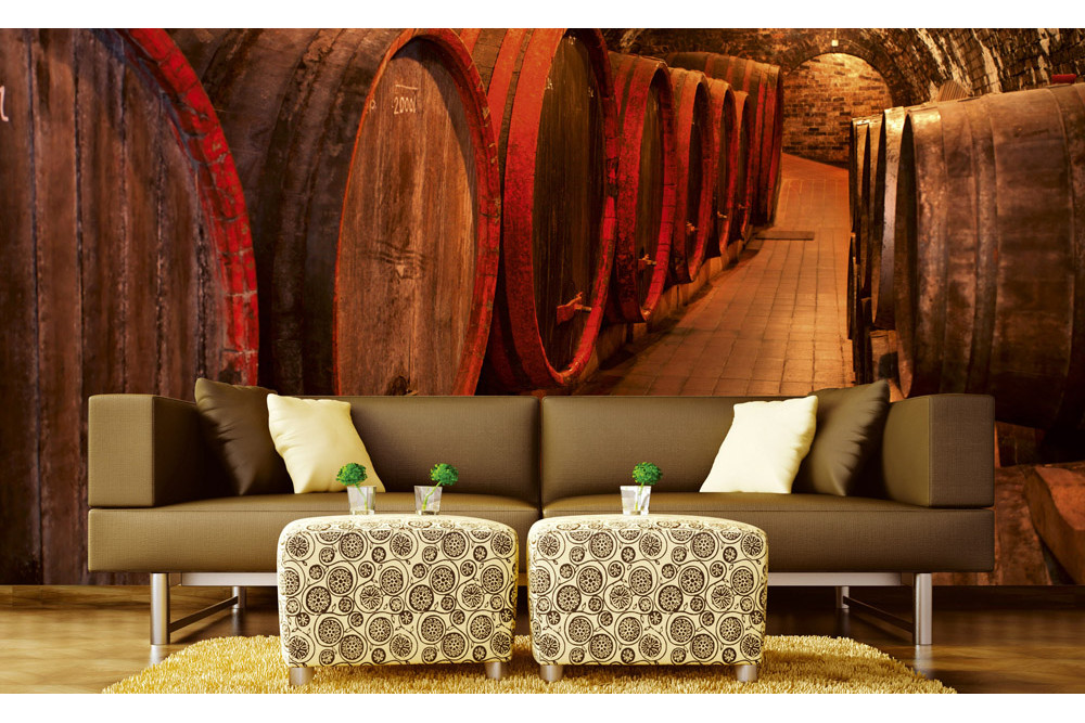 Fototapet - Wine Barrels - interiørbillede