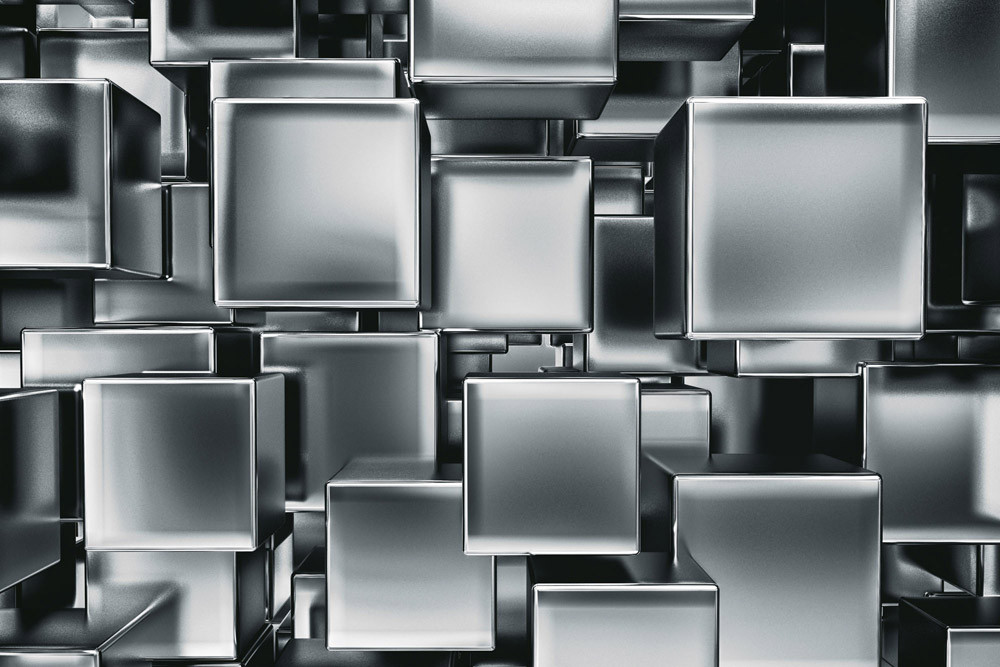 Fototapet - Metal Cubes