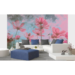 Fototapet - Pink Flower Abstract- interiørbillede