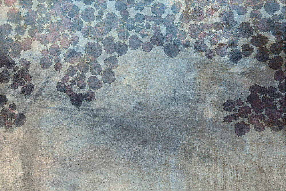 Fototapet - Blue Leaves Abstract