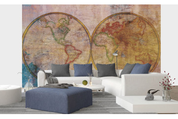Fototapet - World Map Abstract Ii- interiørbillede