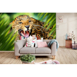 Fototapet - Leopard Portrait In Jungle- interiørbillede