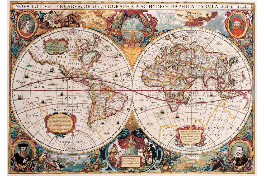 Fototapet - Antique Map From 1630