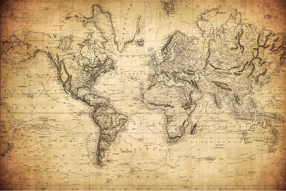 Fototapet - Map From 1814