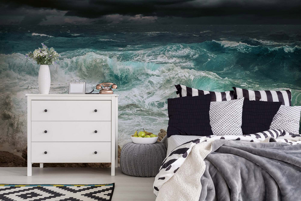 Fototapet - Stormy Sea- interiørbillede