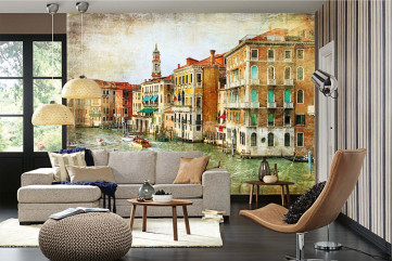 Fototapet - Vintage Romantic Venice- interiørbillede