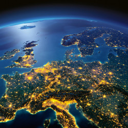 Fototapet - Night Europe From Space