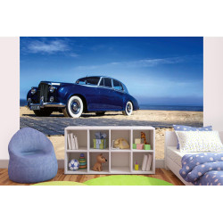 Fototapet - Blue Retro Car- interiørbillede