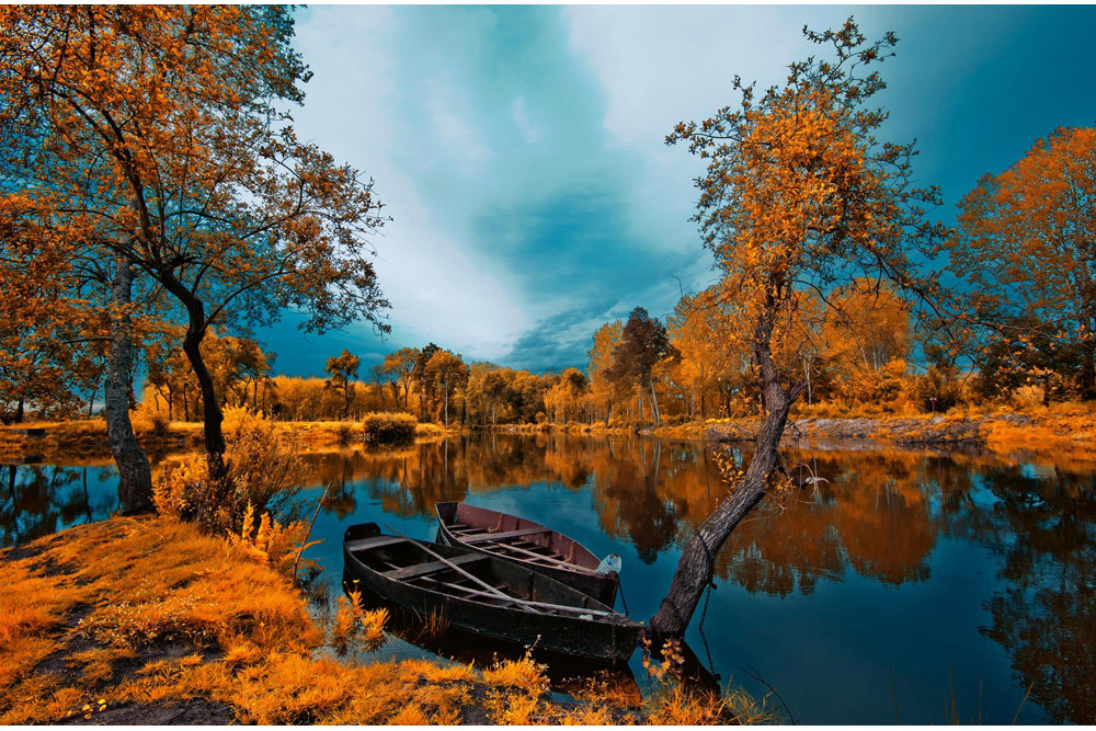 Fototapet - River In Autumn