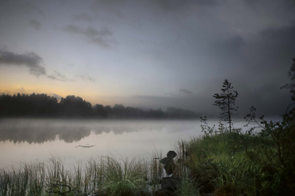 Fototapet - Rural Sweden Lake