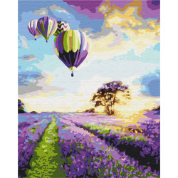 Mal efter tal - Flying over the lavender field - landskaber