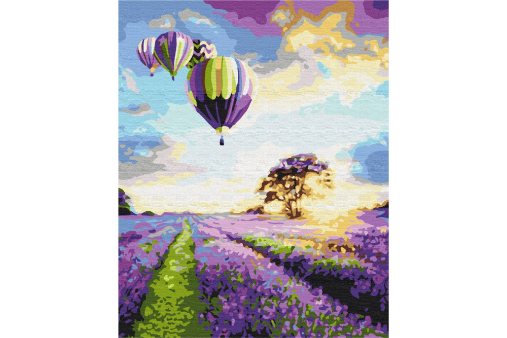 Mal efter tal - Flying over the lavender field - landskaber