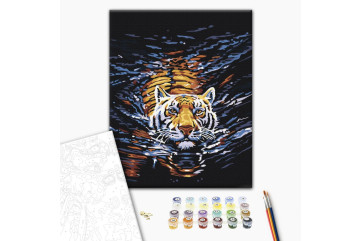 Mal efter tal - Tiger swimmer