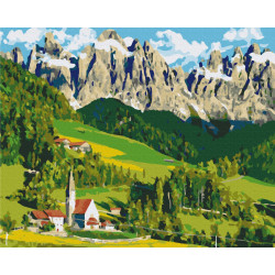Mal efter tal - House in the Alps - landskaber