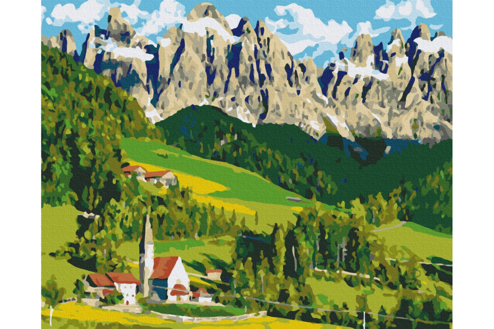 Mal efter tal - House in the Alps - landskaber