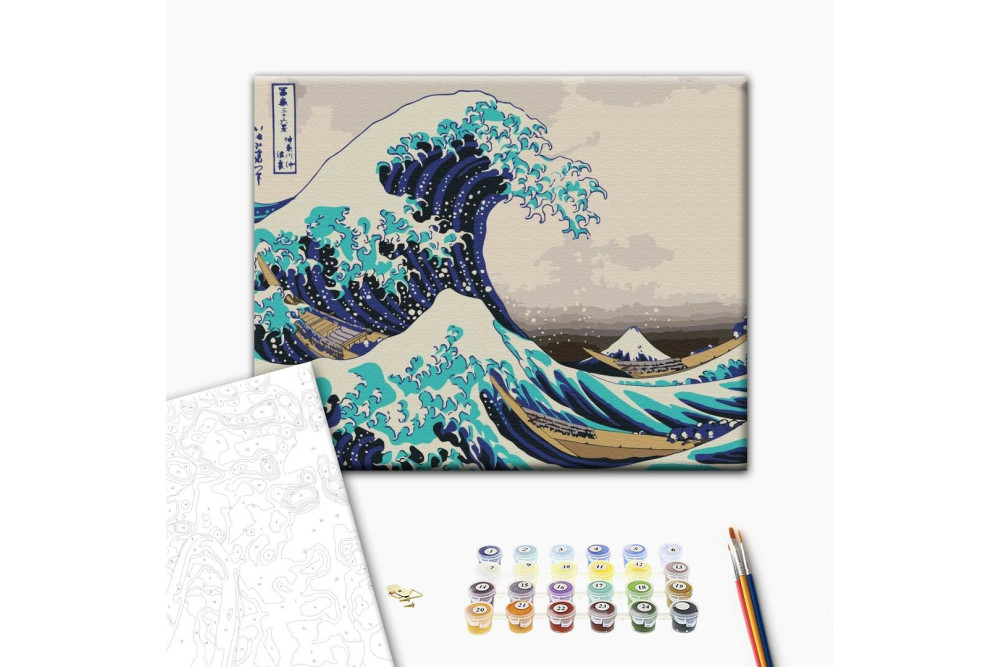 Mal efter tal - The Great Wave off Kanagawa. Hokusai