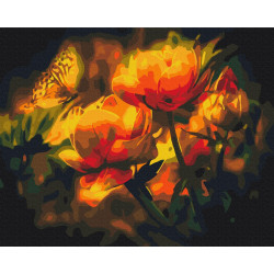 Mal efter tal - Floral contrast - blomster
