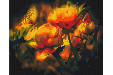 Mal efter tal - Floral contrast - blomster