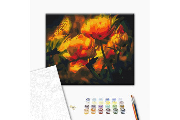 Mal efter tal - Floral contrast