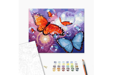 Mal efter tal - Soap butterflies
