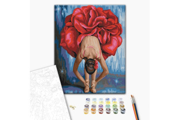 Mal efter tal - Flower ballerina