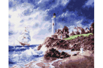 Mal efter tal - Lighthouse on the island - landskaber
