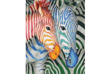 Mal efter tal - Striped zebras - dyr