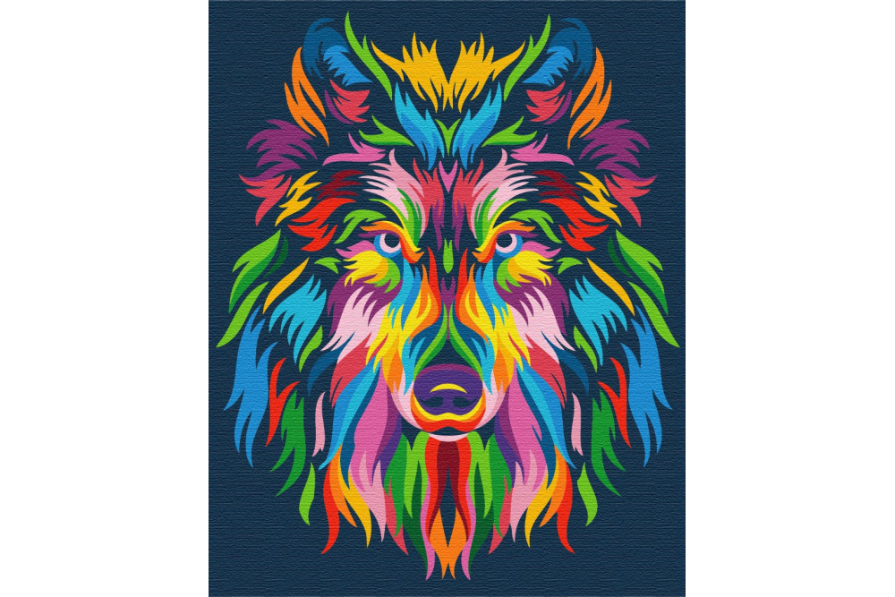 Mal efter tal - Rainbow wolf - dyr