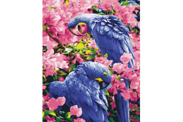 Mal efter tal - Birds in flowers - dyr