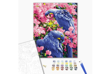 Mal efter tal - Birds in flowers