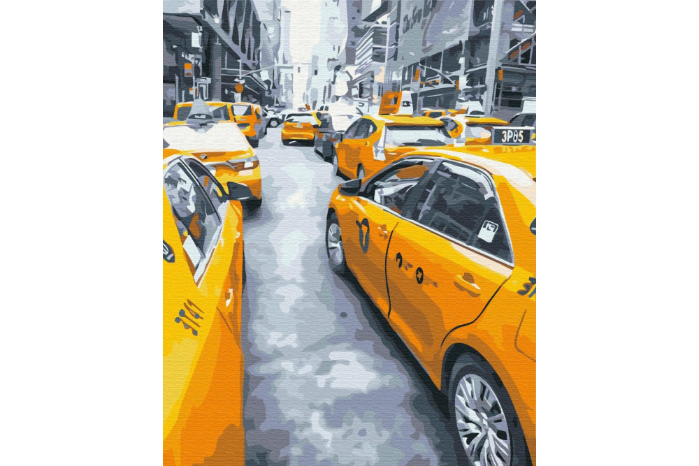 Mal efter tal - New York taxi - byer
