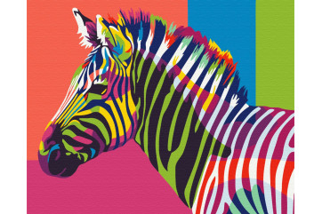 Mal efter tal - Rainbow zebra - dyr
