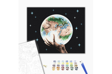 Mal efter tal - Planet in human hands