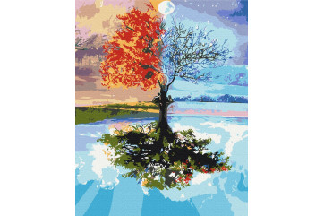 Mal efter tal - Seasons tree - landskaber