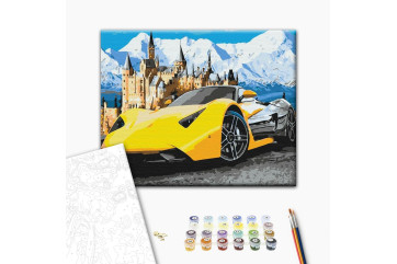 Mal efter tal - Lamborghini near the castle