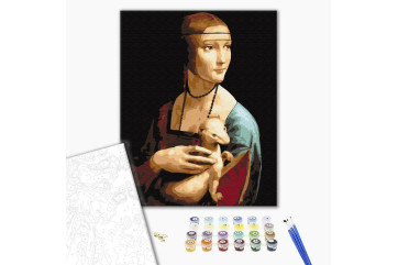 Mal efter tal - Lady with an ermine. Leonardo da Vinci