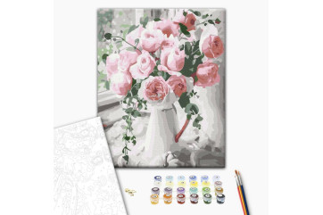 Mal efter tal - Bouquet of delicate roses