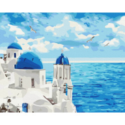 Mal efter tal - Clouds of Santorini - landskaber