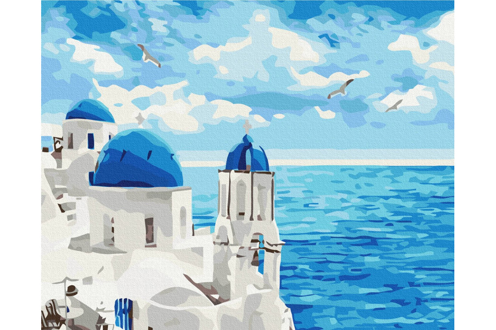 Mal efter tal - Clouds of Santorini - landskaber