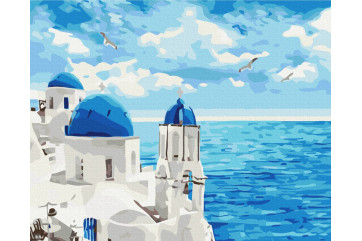 Mal efter tal - Clouds of Santorini - landskaber