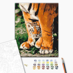 Mal efter tal - Tiger cub in mighty paws