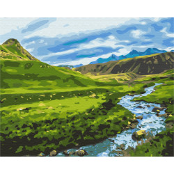 Mal efter tal - Alpine meadow - landskaber